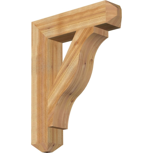 Ekena Millwork Funston Craftsman Rough Sawn Bracket, Western Red Cedar, 6"W x 28"D x 36"H BKT06X28X36FST04RWR - main